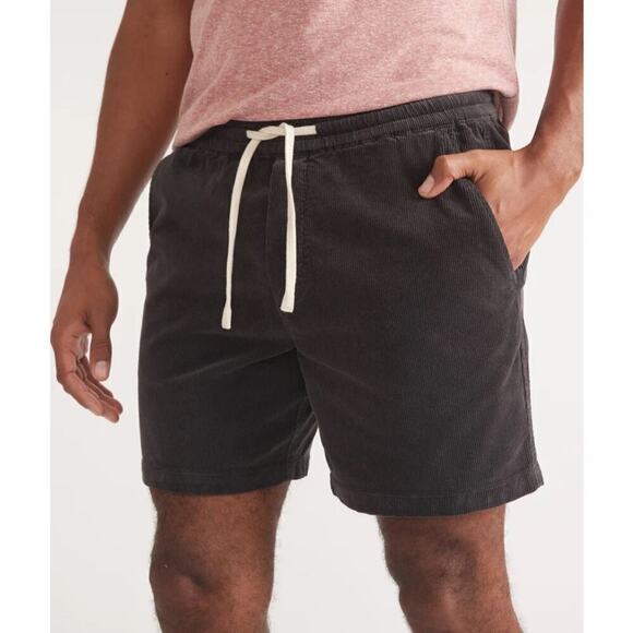 Marine Layer Saturday Cord Shorts 6" Corduroy Drawstring Faded Black NWT 2XL - Picture 1 of 8